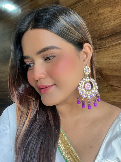 Purple Jalsa Designer Earrings