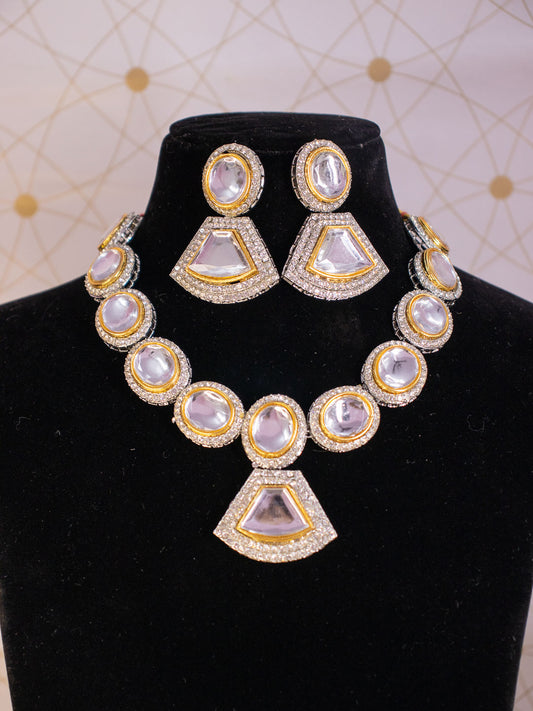 Silver Khole Necklace Set