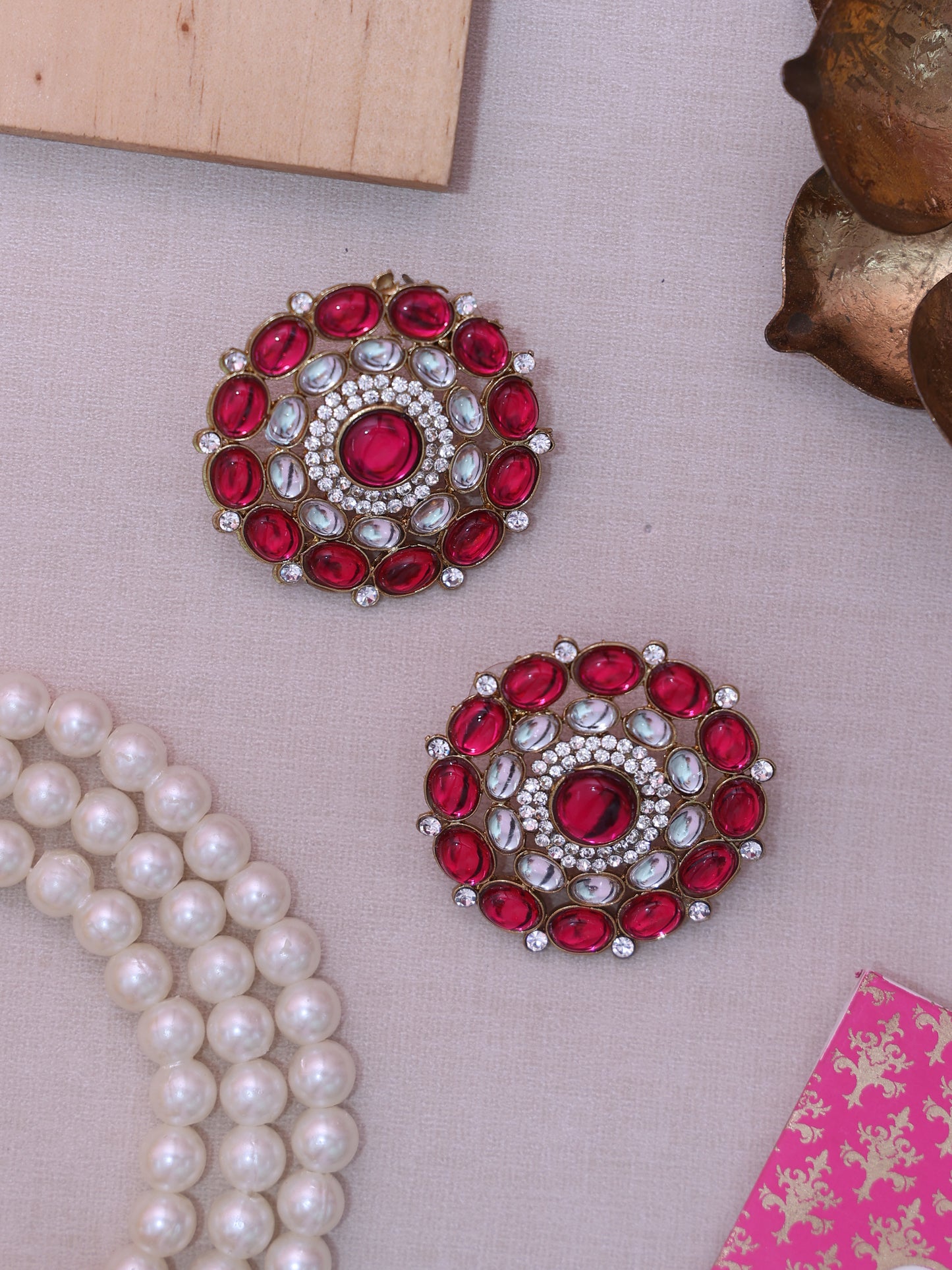 Pink Mastana Studs