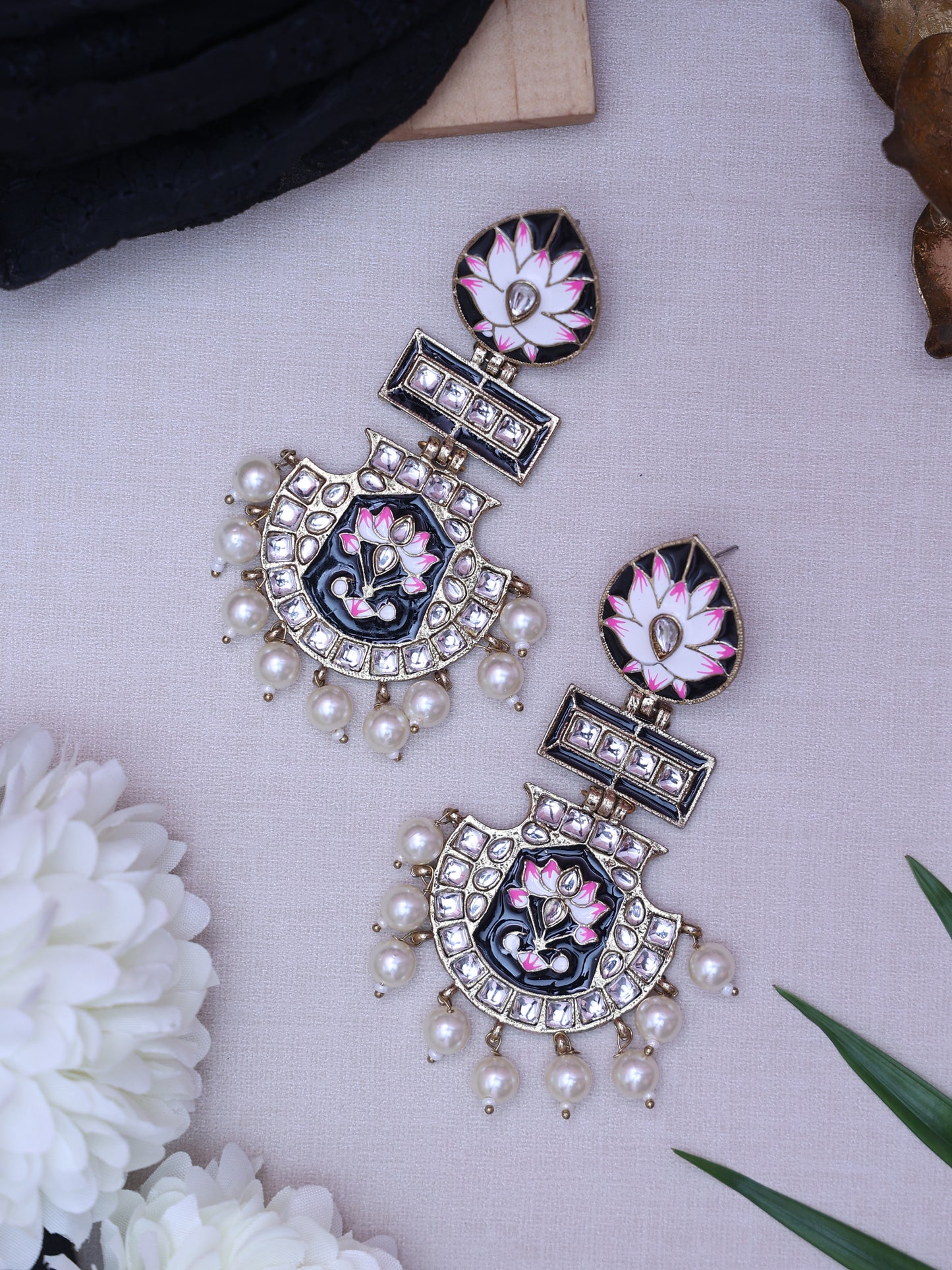 Black Pankaja Designer Earrings