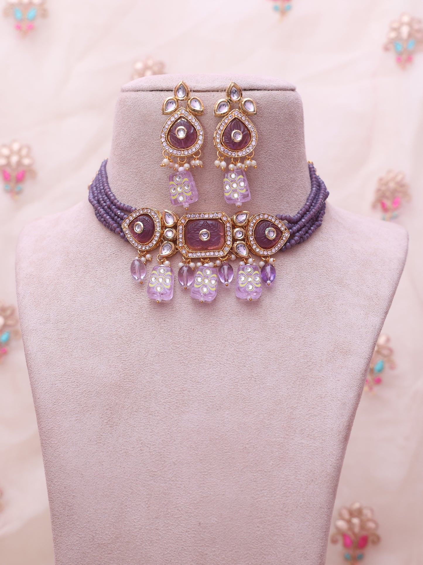 Lilac Faloni Necklace Set