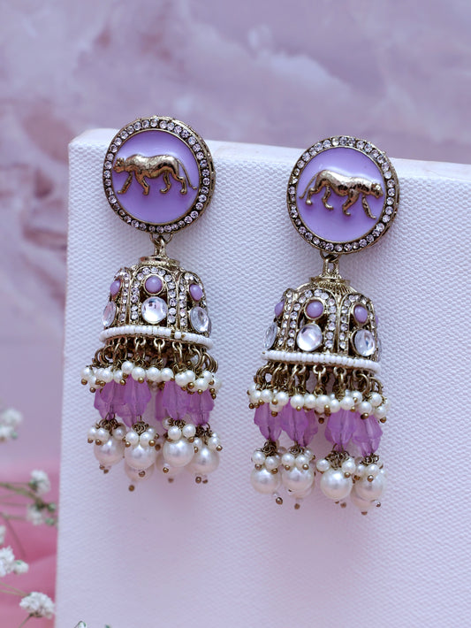 Lilac Sabyasachi Jhumkis