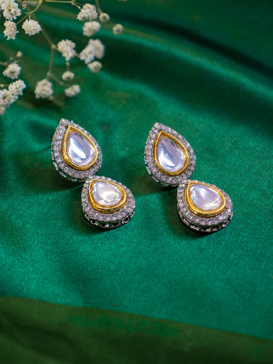 White Amber Earrings