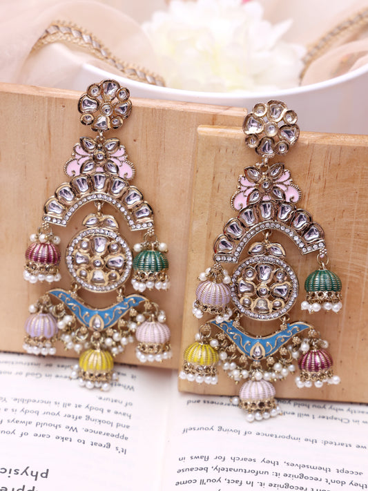 Multicolor Vaagai Jhumkis