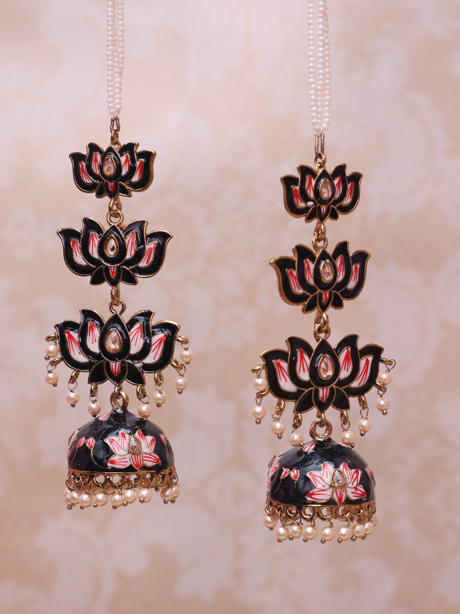 Black Kamali Jhumkis