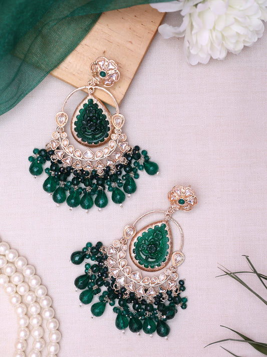 Emerald Green Lysa Designer Earrings