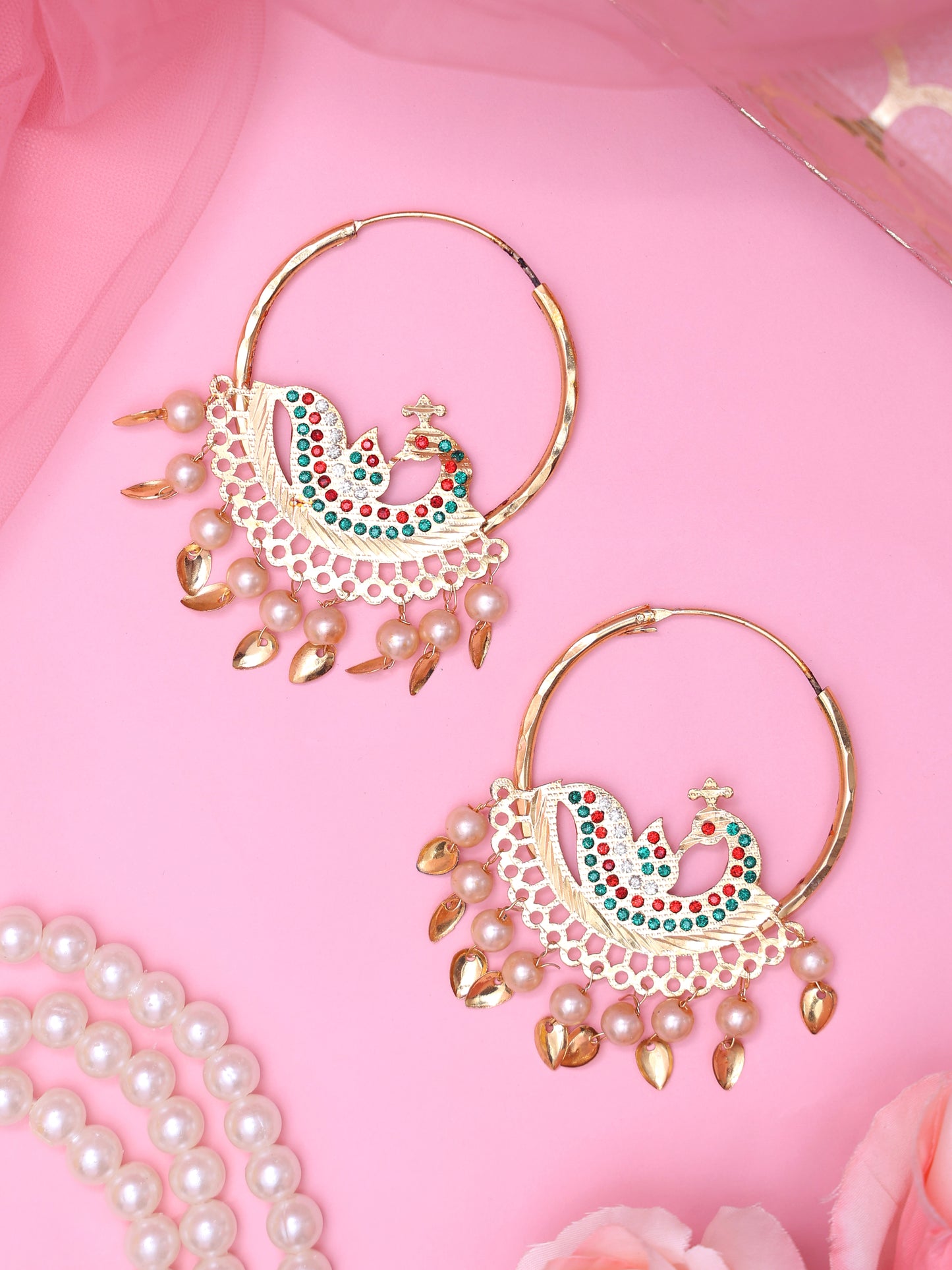 Golden Kaandhal Designer Earrings