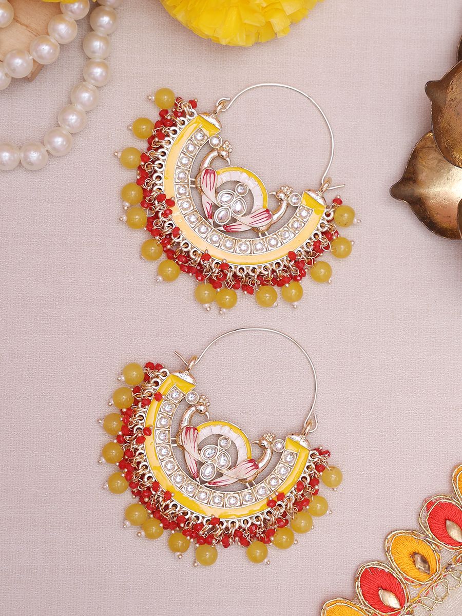 Yellow Chandni Chandbalis