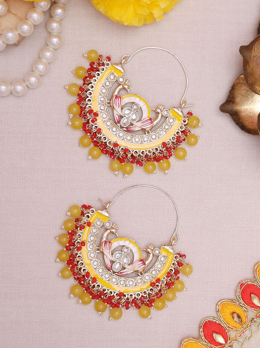 Yellow Chandni Chandbalis