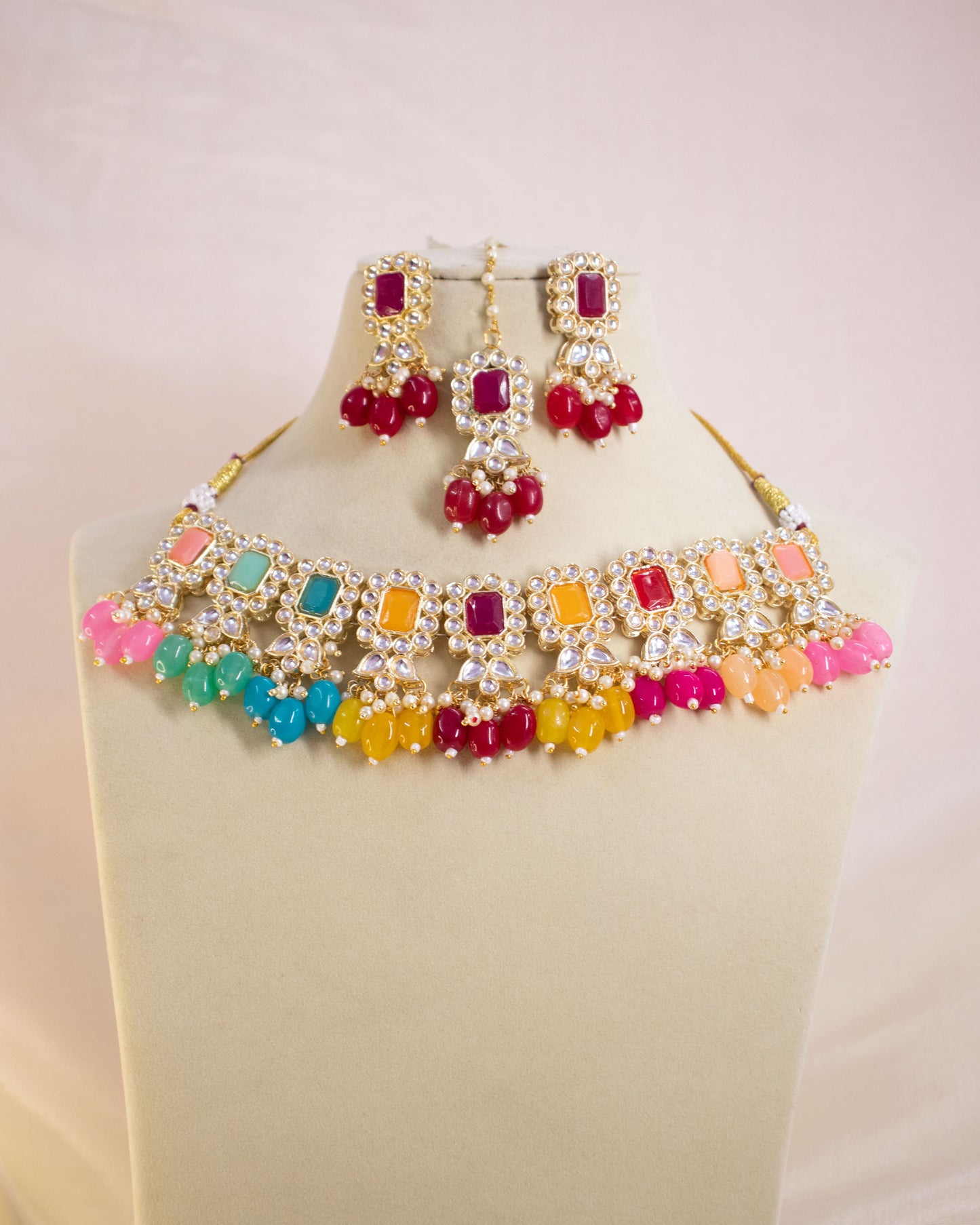 Multicolor Daksha Necklace Set