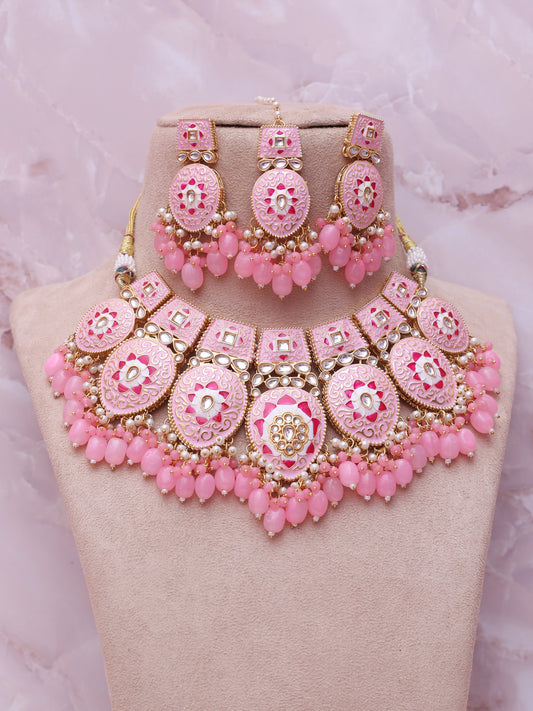 Baby Pink Ragini Necklace Set