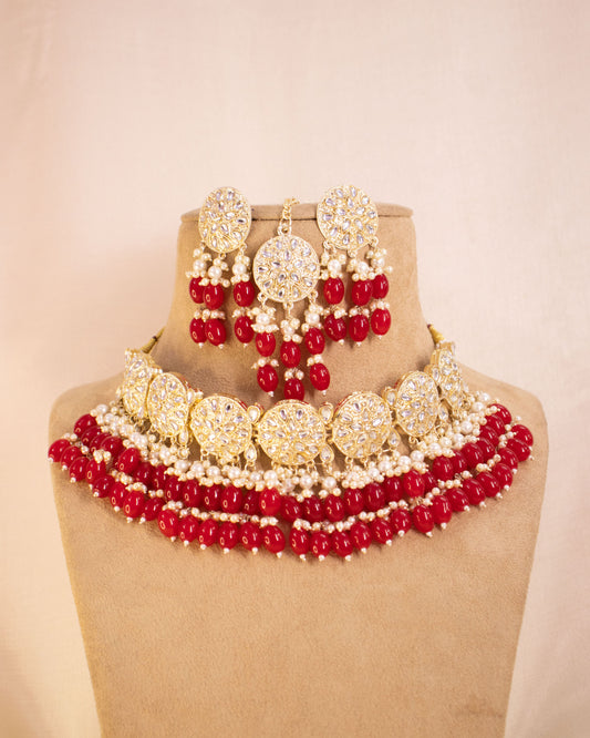 Red Yamka Necklace Set