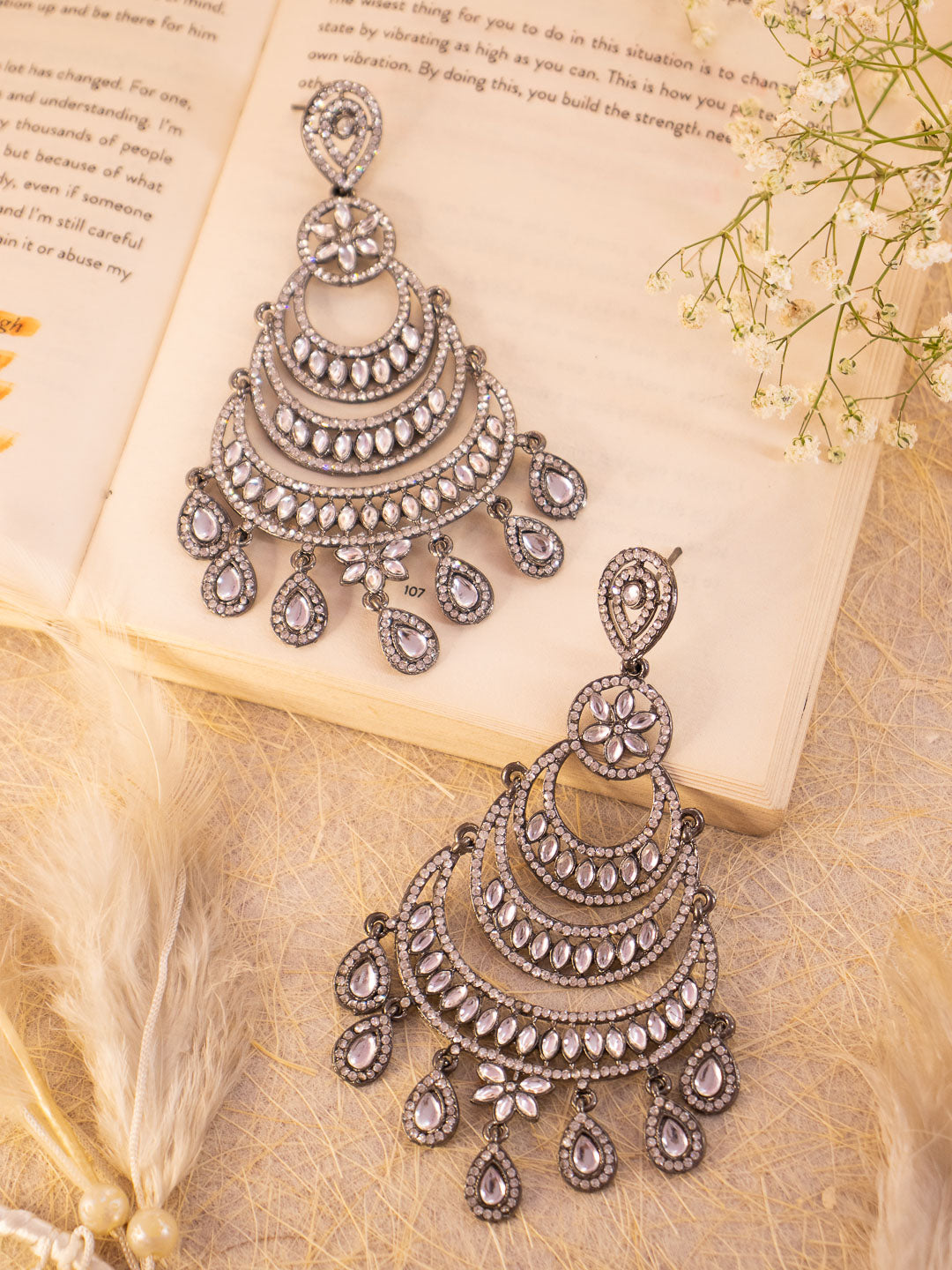 Gunjan Oxidized Chandbalis