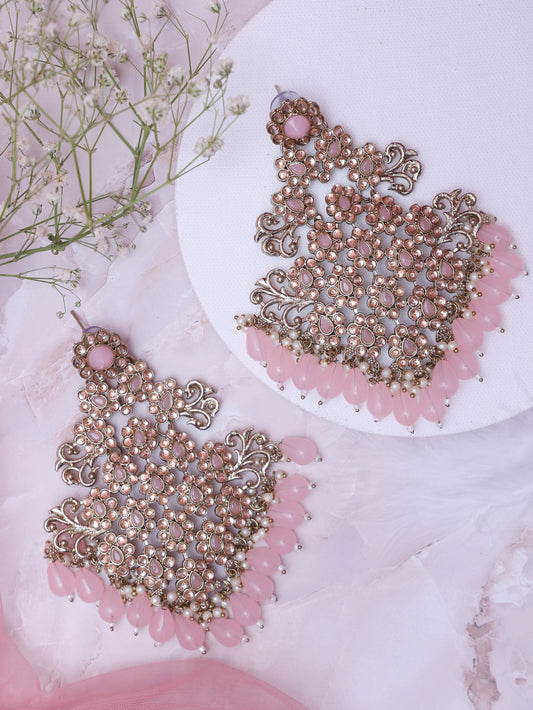 Baby Pink Eashita Designer Earrings