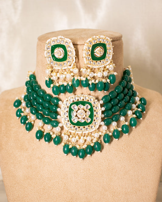 Emerald Shaanvi Jewellery Set