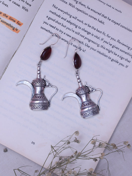 Maroon Gini Oxidised Earrings