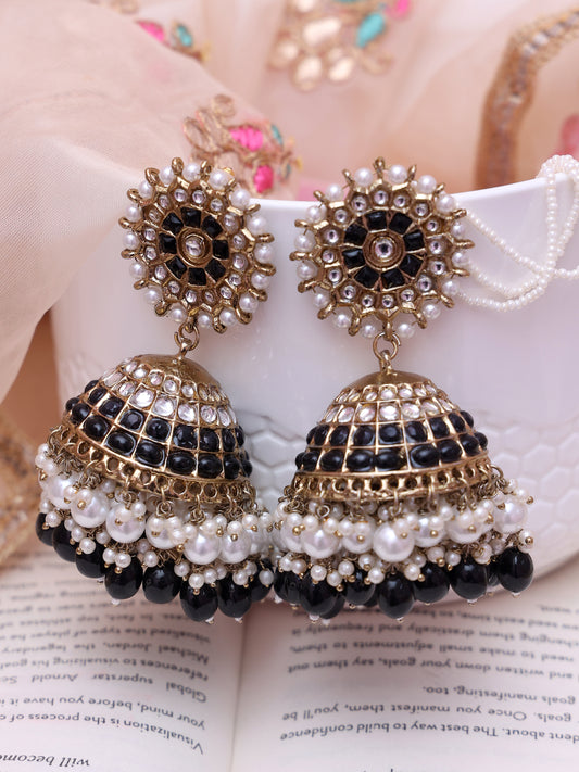 Black Ishita Jhumkis