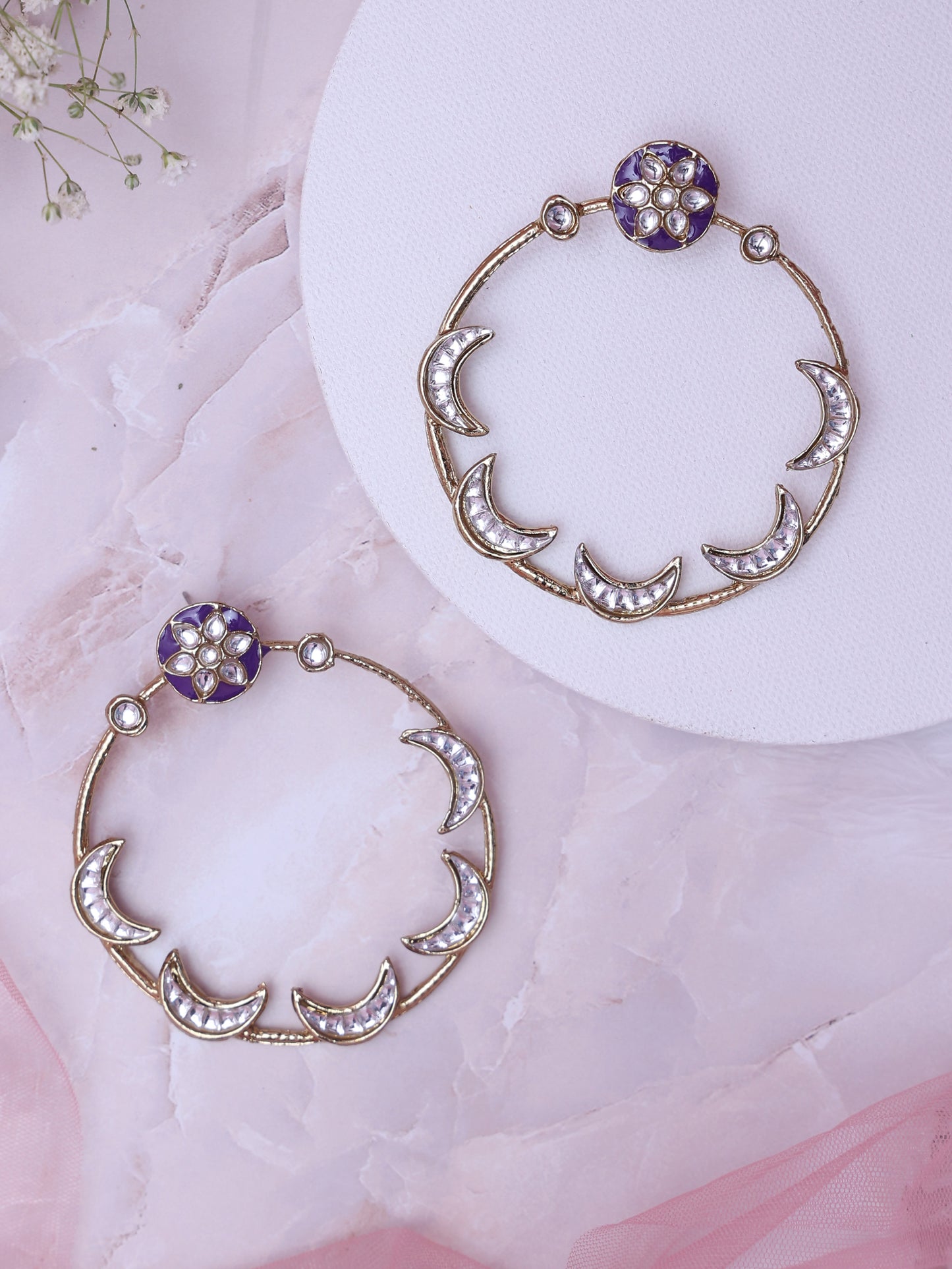 Purple Chand Designer Earrings