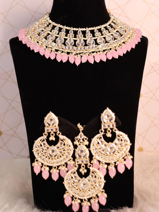 Baby Pink Zilpah Necklace Set