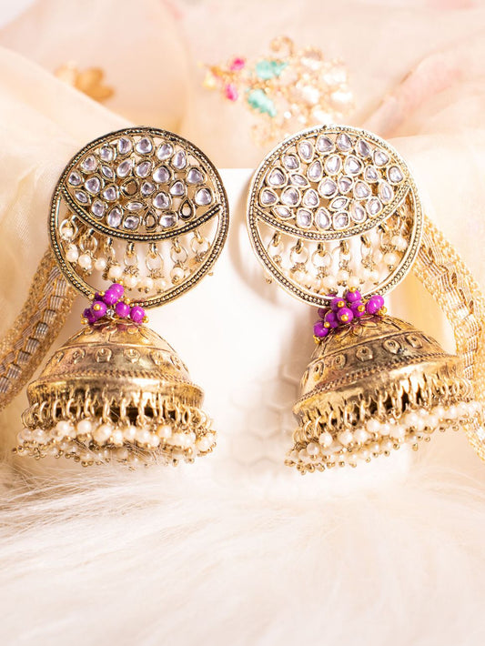 Purple janya Jhumkis