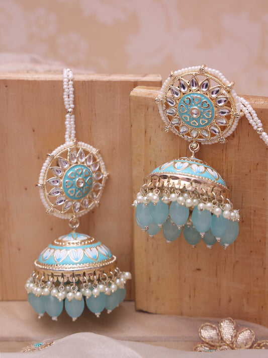 Turquoise Gaurika Jhumkis