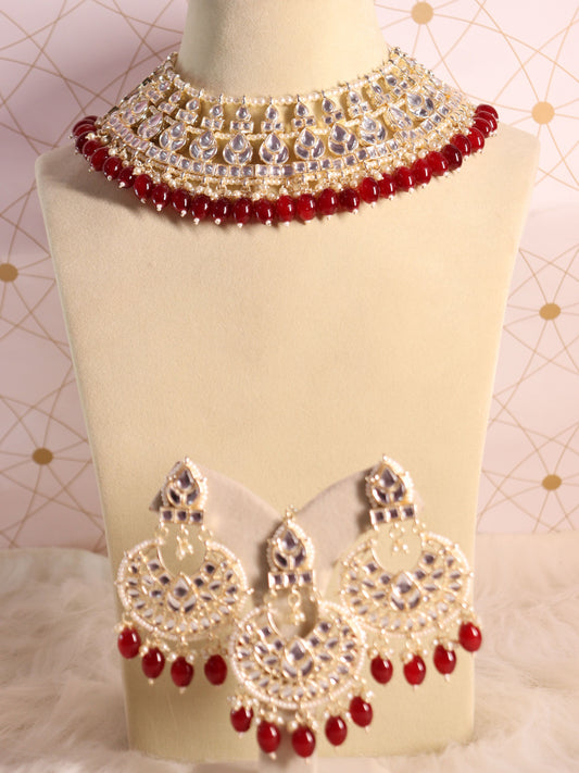 Maroon Zilpah Necklace Set