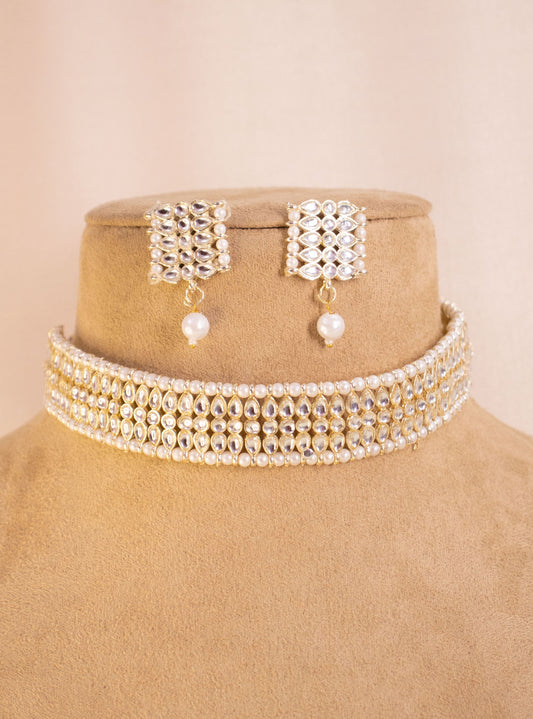 Ivory Aashi Choker Necklace Set