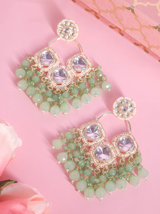 Mint Green Meerai Designer Earrings