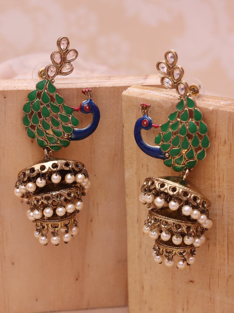 Green Shanaka Jhumkis