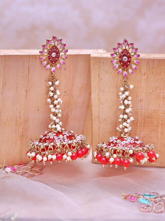 Red Jaya Jhumkis