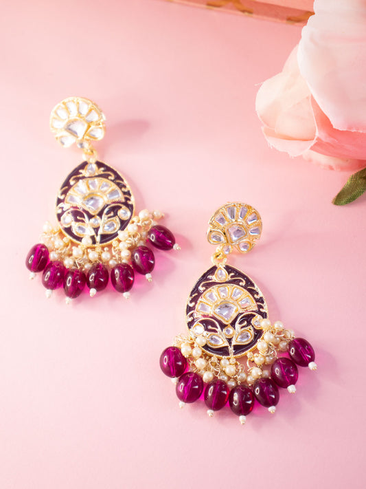 Pink Zeel Designer Earrings