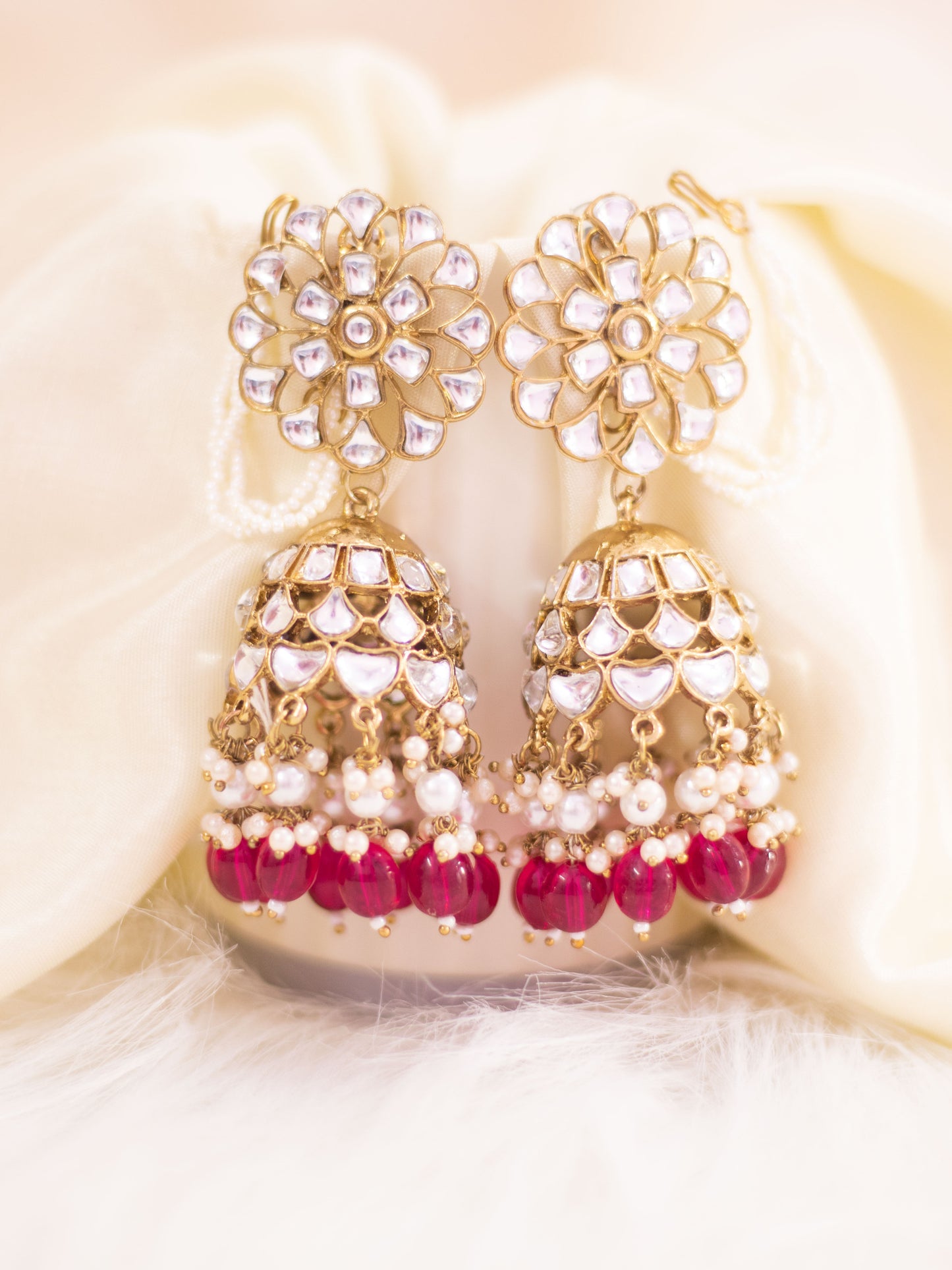 Pink Jagrati Jhumkis