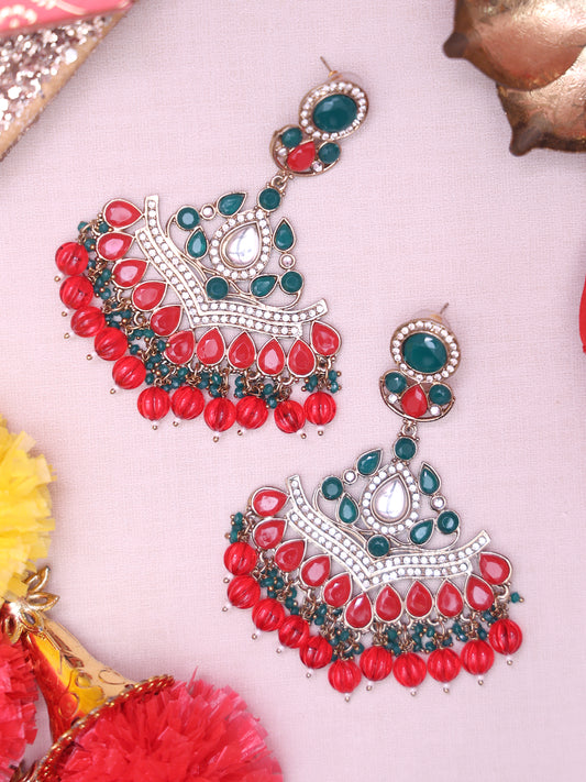 Red Aabha Chandbalis