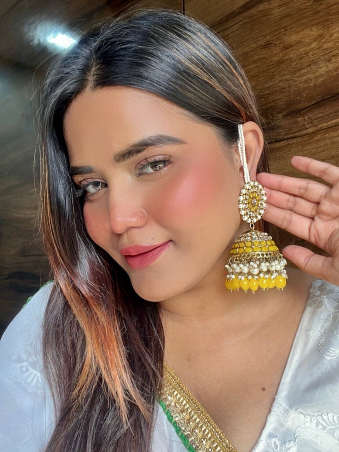 Yellow Ishita Jhumkis