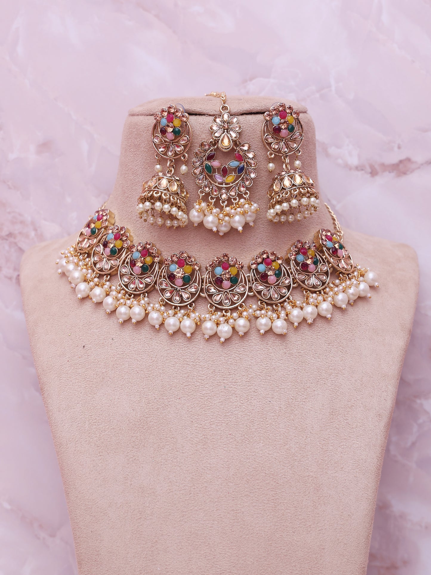 Multicolor Zahida Necklace Set