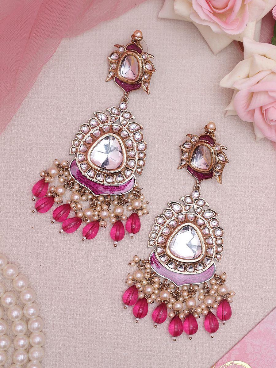 Pink Netra Designer Earrings