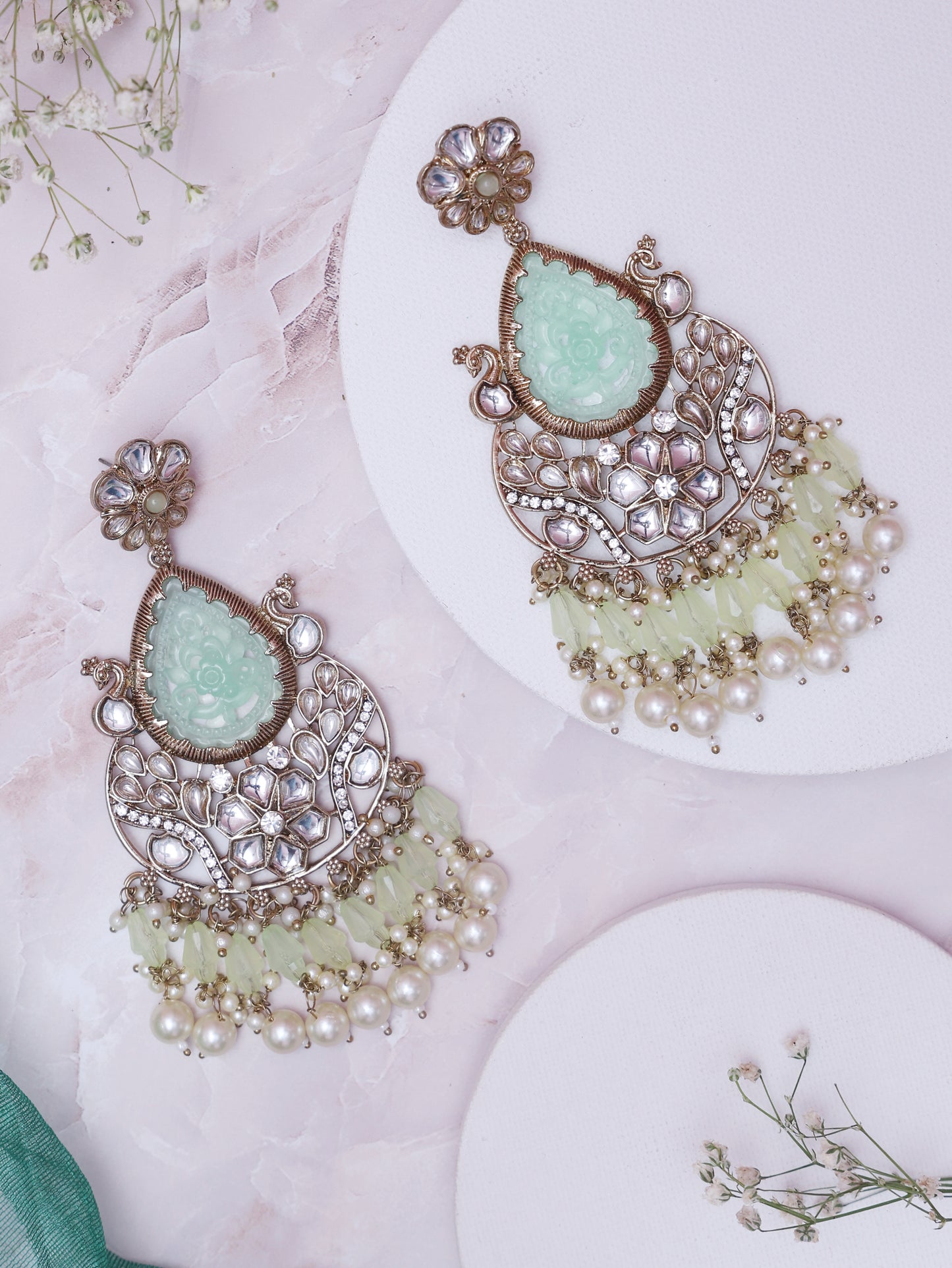 Mint Oesha Designer Earrings