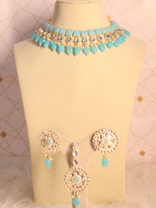 Turquoise Yamini Necklace Set