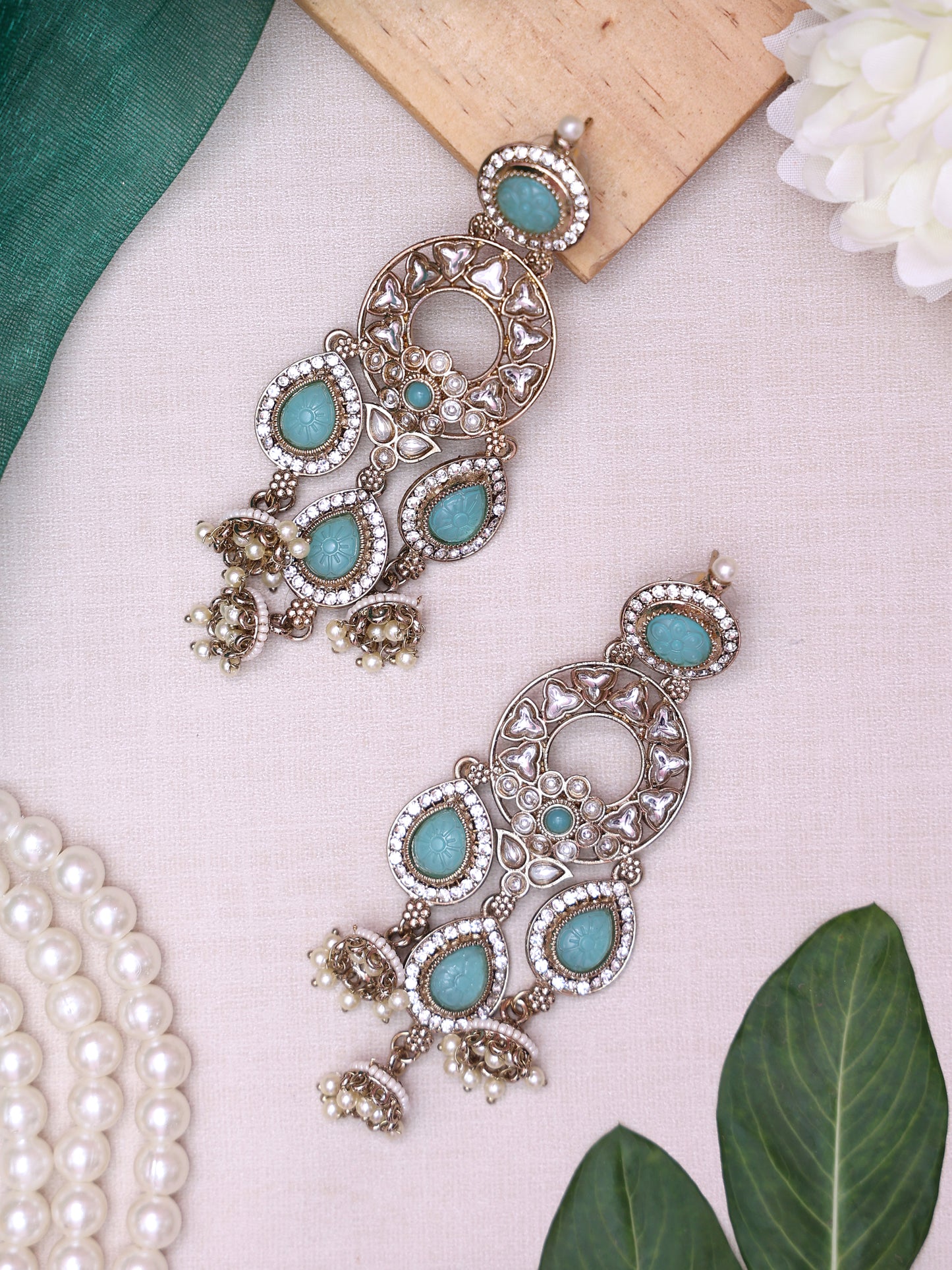 Sea Green Kirti Deisgner Earrings