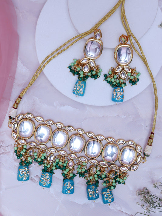 Turquoise Edha Necklace Set