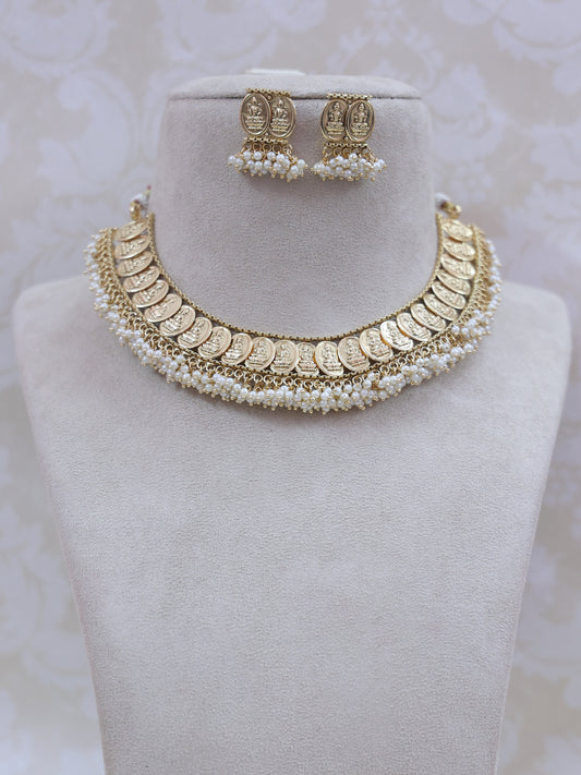 Golden Harsha Necklace Set