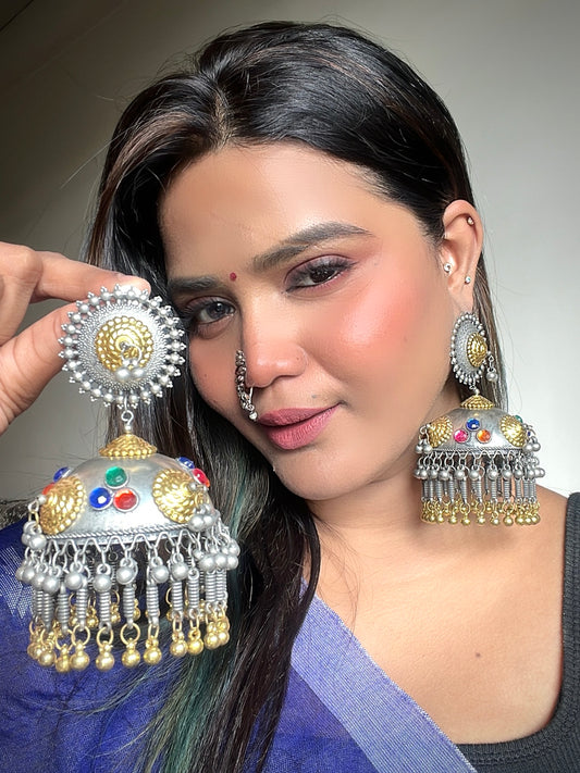 Umangi Oxidised Jhumkis