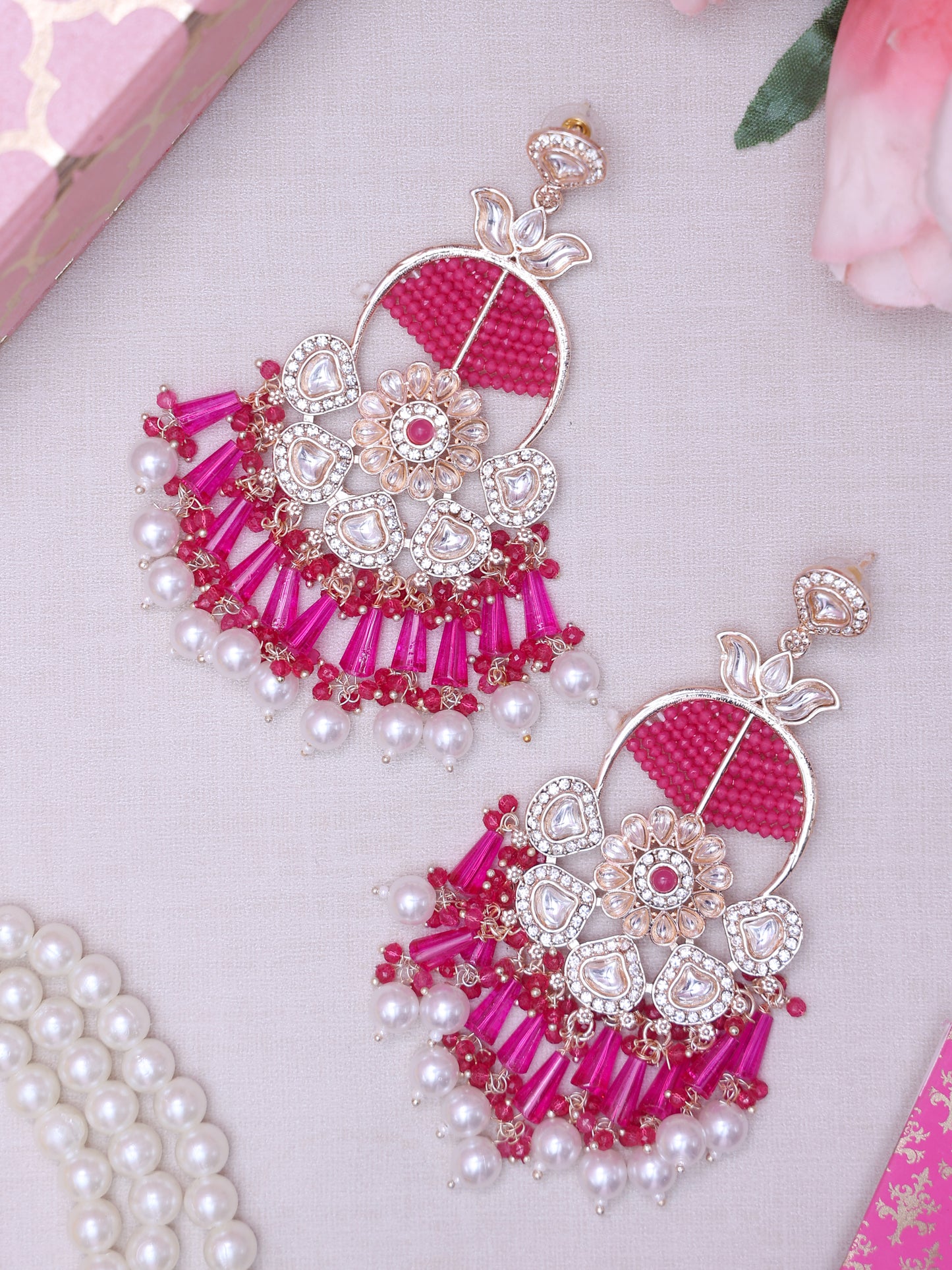 Hot Pink Anne Deisgner Earrings