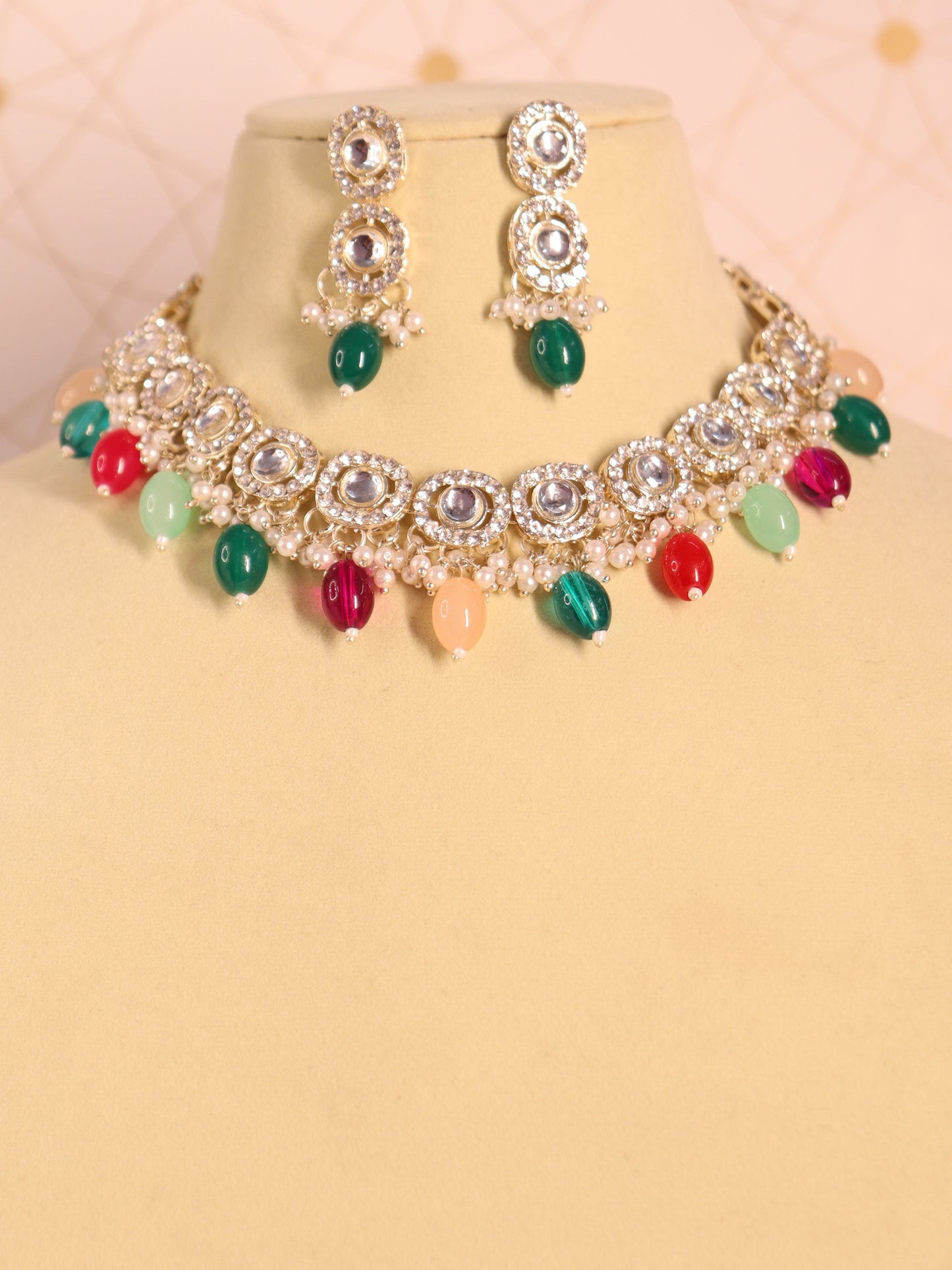 Multicolor Krupali Necklace Set