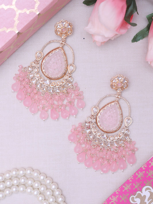 Baby Pink Lysa Designer Earrings