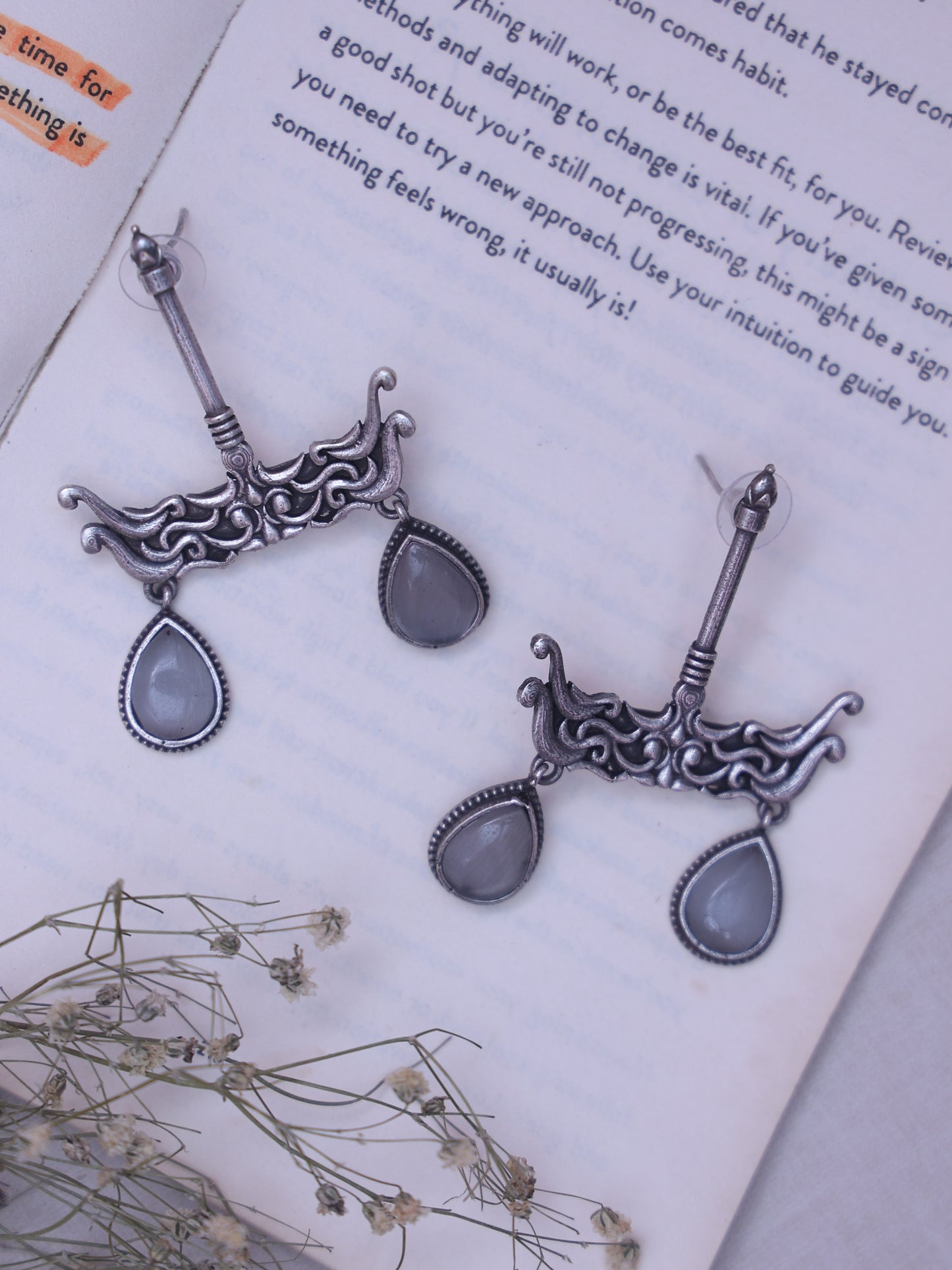 Maryam Oxidised Earrings