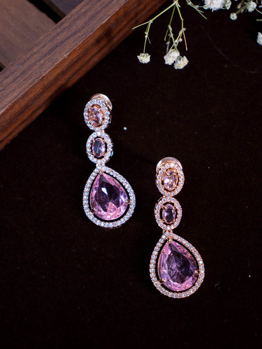 Pink Eva AD Earrings