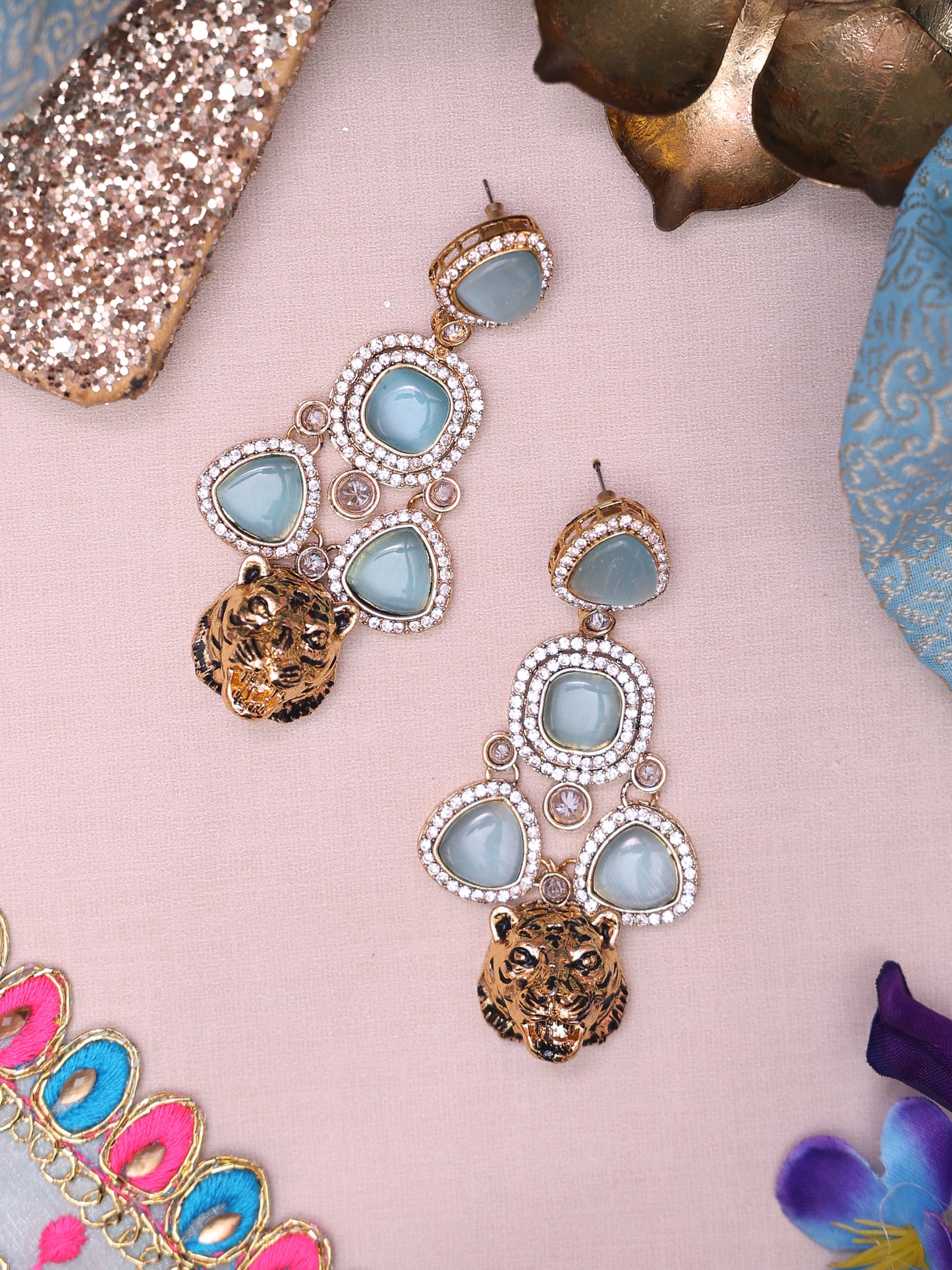 Turquoise Sherni Designer Earrings