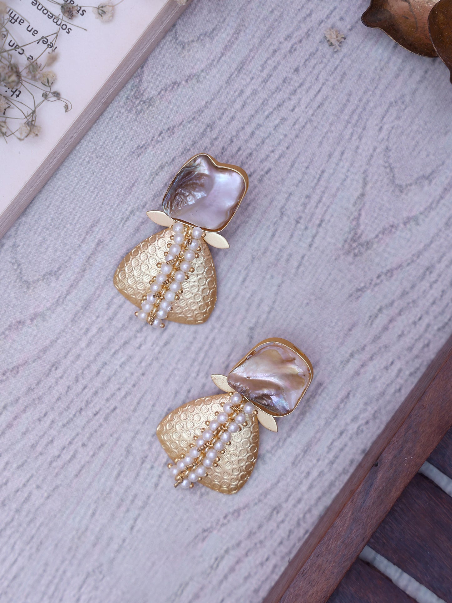 Golden Adaba Western Earrings