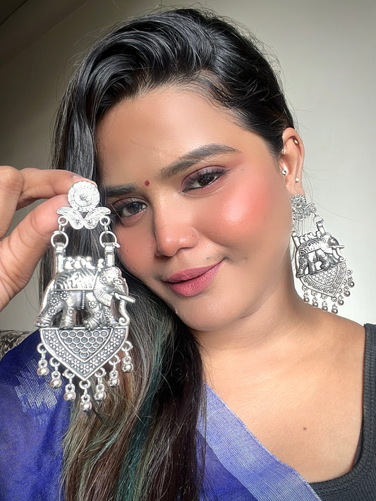 Lohit Antique Oxidised Earrings